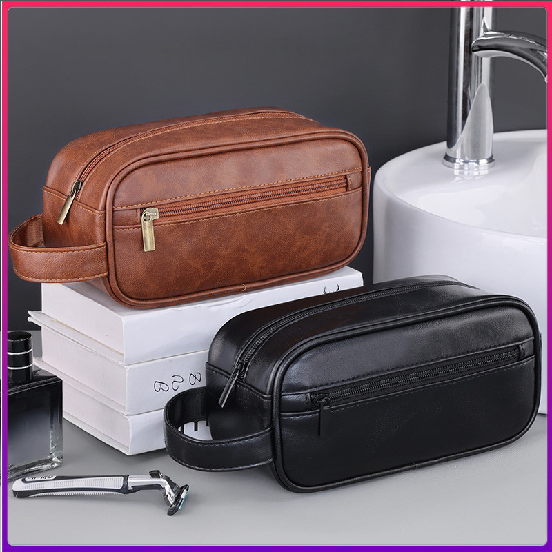 Men's Travel Business Portable Large Capacity Multi-Pocket Design Cosmetic Toiletry Bag