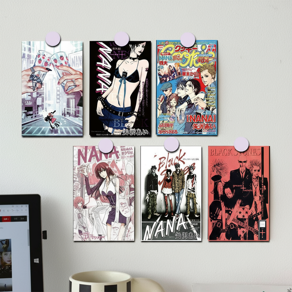 10 peças pôsteres de arte de parede clássicos do Anime NANA, adesivos para quarto de adolescentes, mini impressões na