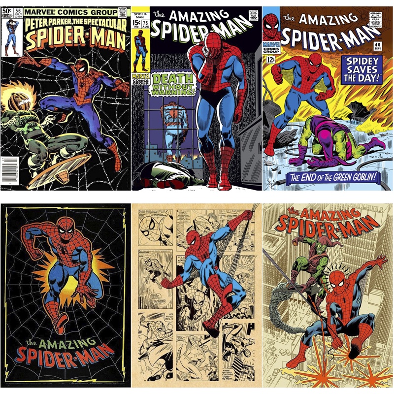 Filme Anime Clássico Cômico Homem-Aranha Pôster Dormitório Decoração Pintura A3 Art Wall Sticker