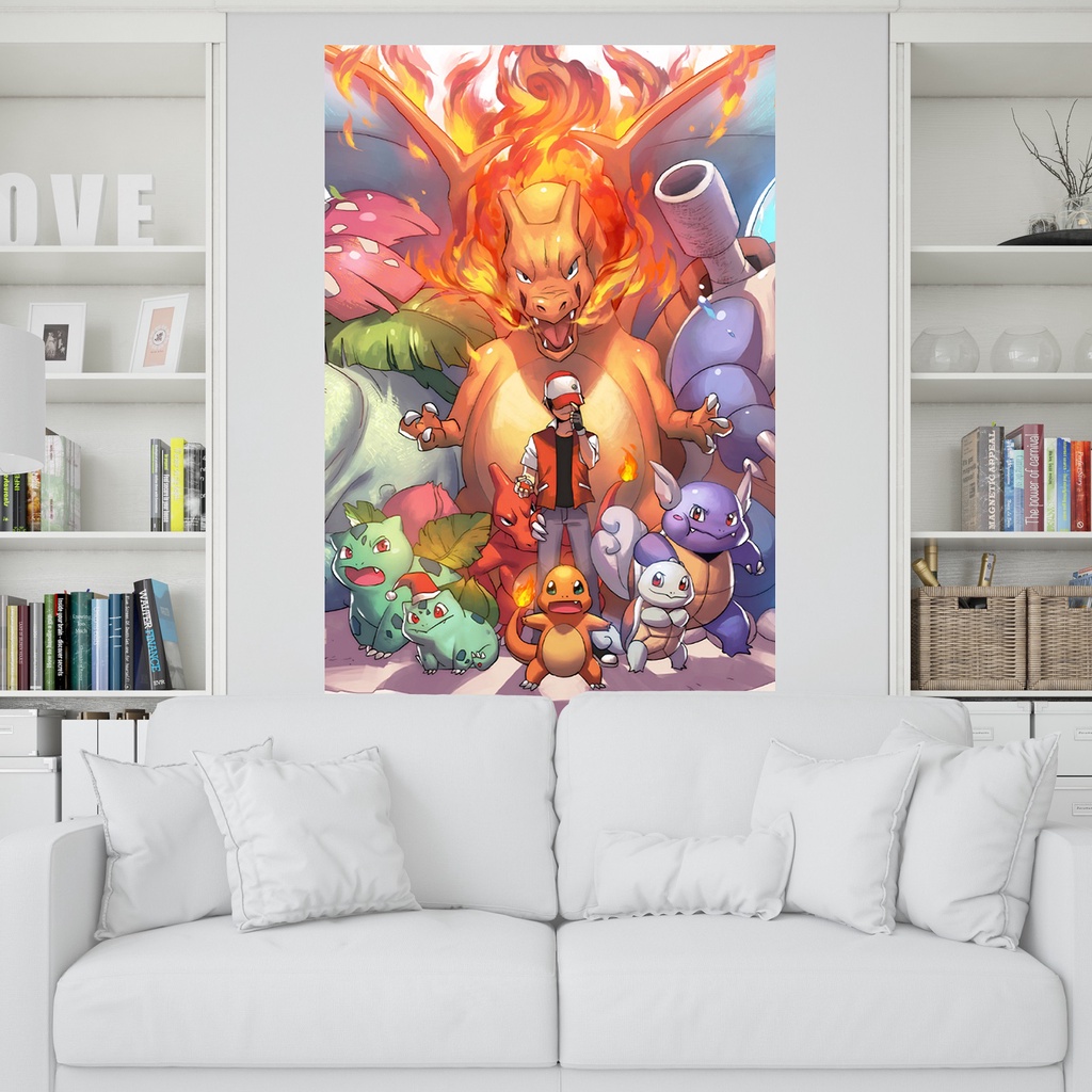 Adesivo de Parede poster Pokemon