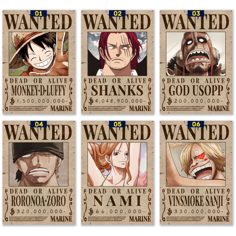 Pôster Adesivo One Piece 30x20 cm – Decoração Anime