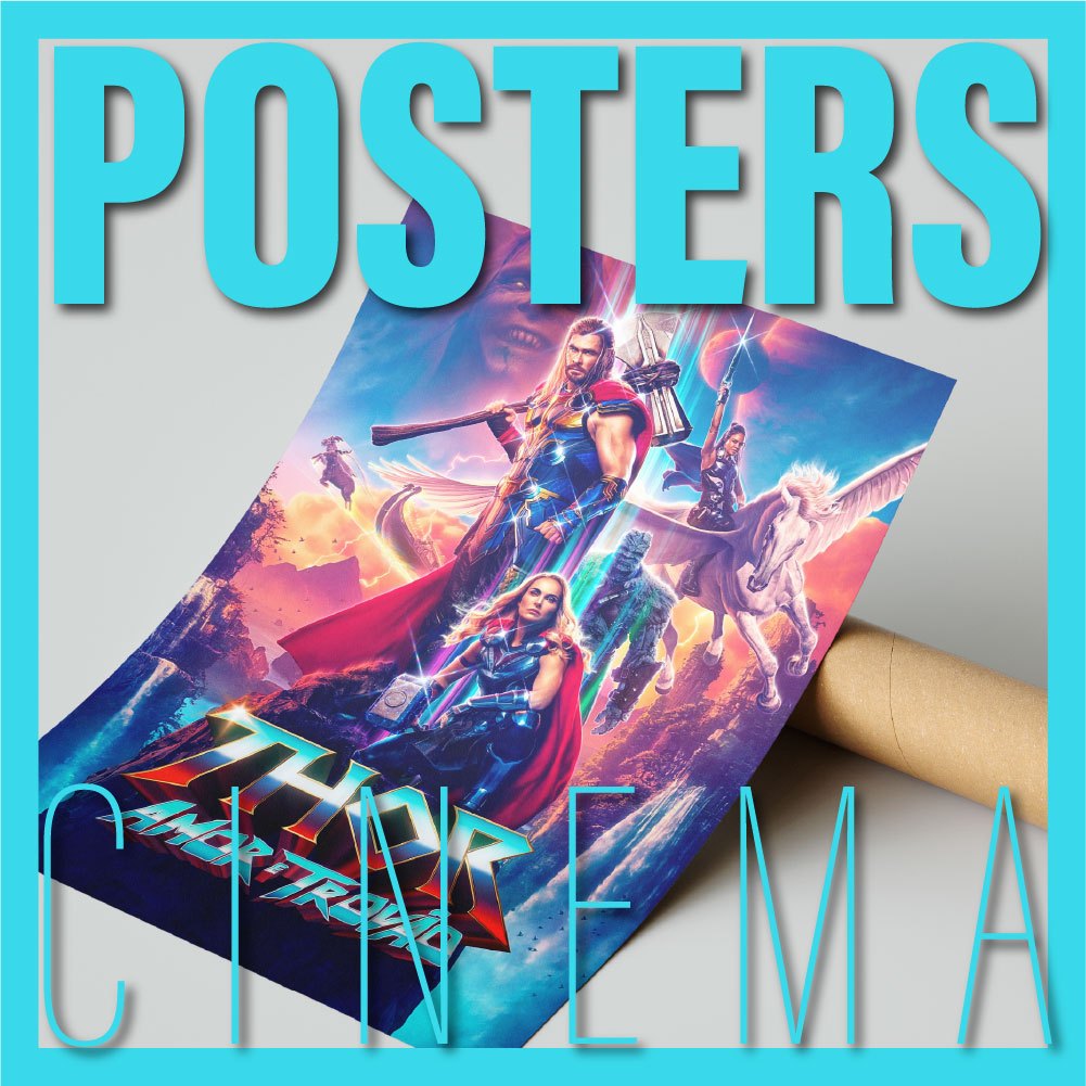 Cartaz Filmes Thor Amor e trovão - Marvel MCU | Poster Grande 70x47cm Alta Qualidade