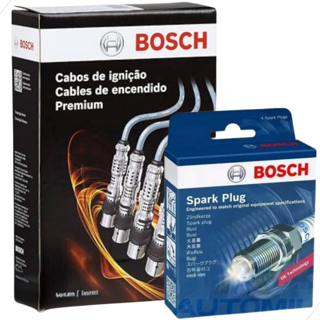 Kit Cabos E Velas Bosch Fox Gol G4 G5 Voyage 1.0 1.6 8v Flex Original.
