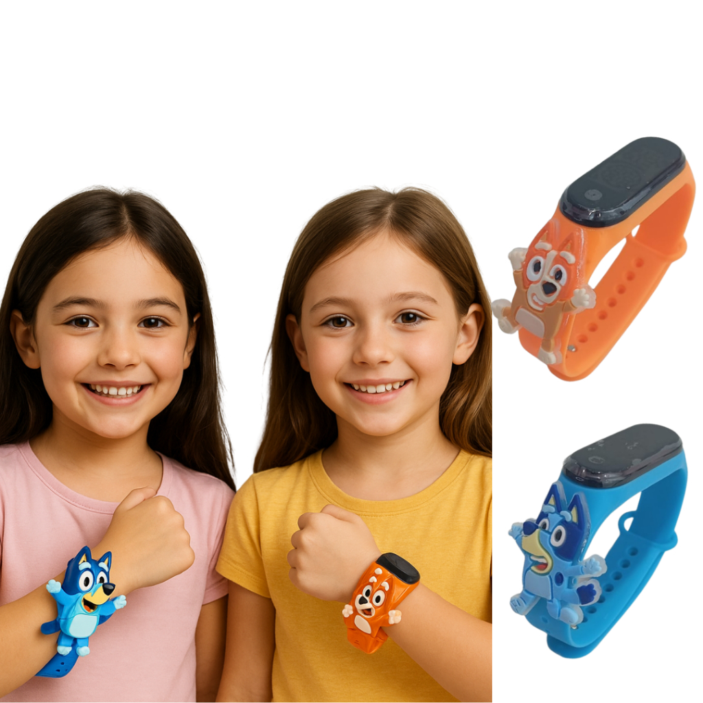 Relogio Infantil Digital blue Feminino Led Data & Hora Menino & Menina