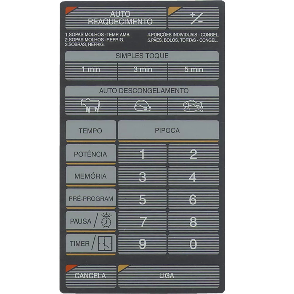 Membrana Teclado Compatível Samsung Mw5700 Mw 5700 Cinza