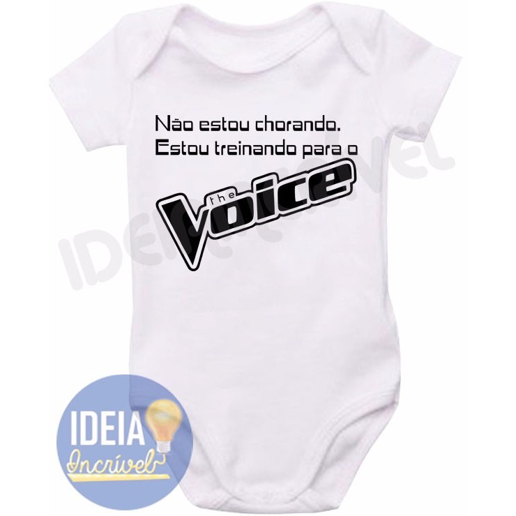 Roupa Body Bebê bebe infantil - Treinando Para O The Voice