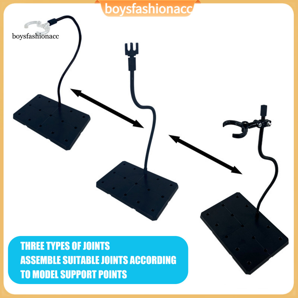 Heavy Duty Adjustable Action Figure Stand with 8 Connectors Square Hexagonal Base Display Holder for Anime Figurines and