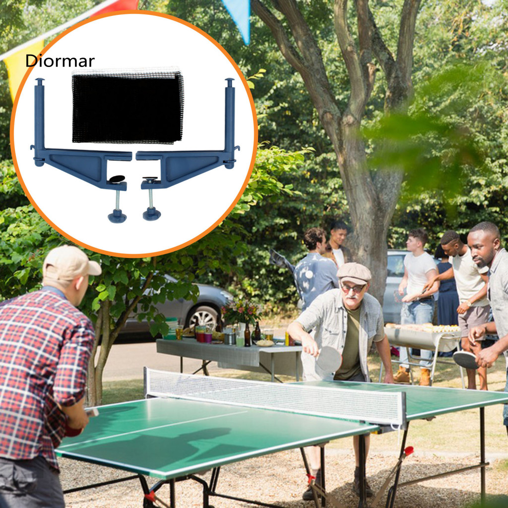 Easy Disassembly Table Tennis Net Portable Foldable Set with Clamps – Adjustable Ping Pong for Training Practice and O