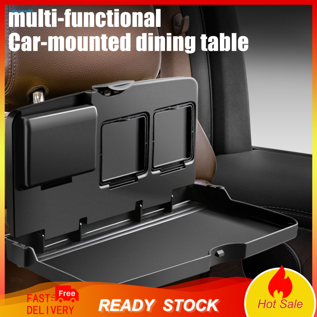 Portable Car Desk Folding Table for Travel Multifunctional Backseat Tray – Stable Anti-tip Foldable Auto Meal for for