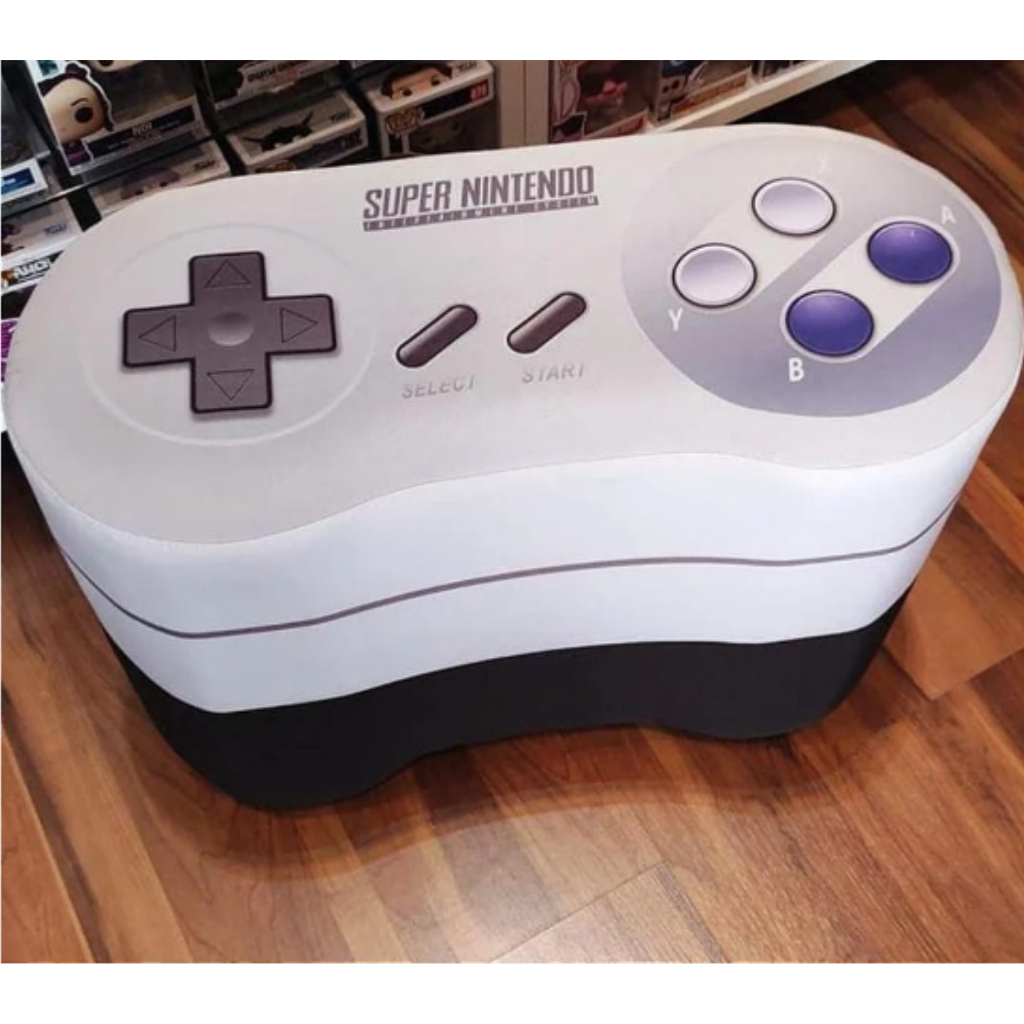 Puff Formato Controle Super Nintendo Geek & nerd Decorativo Presente Sala Quarto.