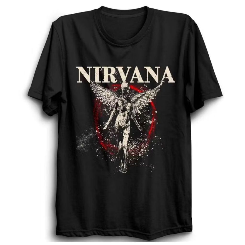 Camiseta Nirvana Unissex Rock n Roll Sound In Utero Angels Unissex 100% algodao Envio Rapido