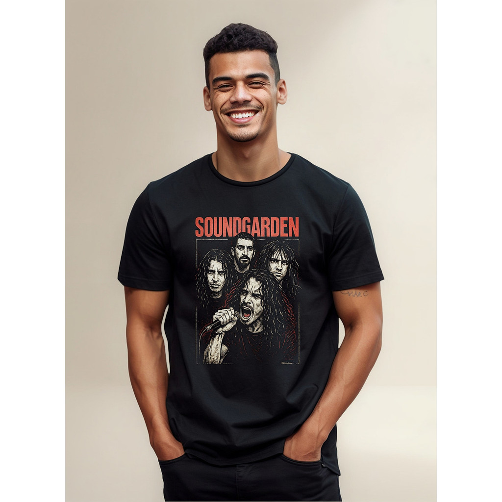 Camisetas Sound Garden Rock N Roll Metal Malha Premium