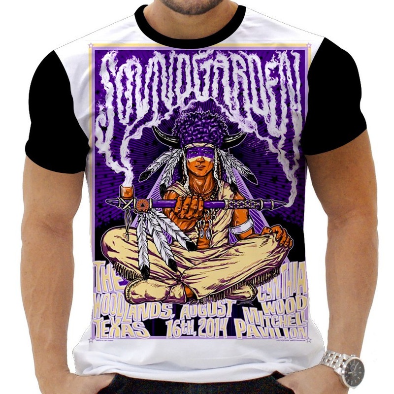 Camiseta Camisa Personalizada Rock Metal Sound Garden 5_x000D_