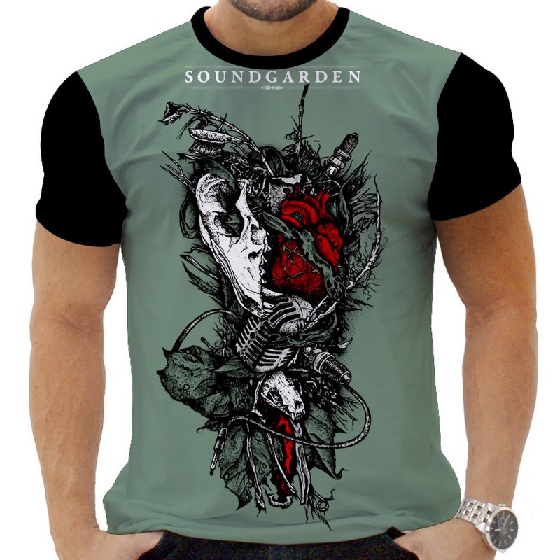 Camiseta Camisa Personalizada Rock Metal Sound Garden 3_x000D_