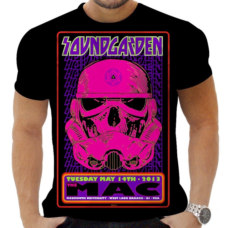 Camiseta Camisa Personalizada Rock Metal Sound Garden 9_x000D_