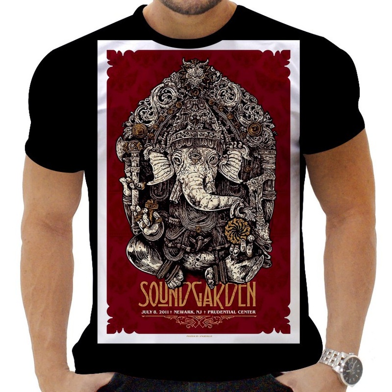 Camiseta Camisa Personalizada Rock Metal Sound Garden 12_x000D_