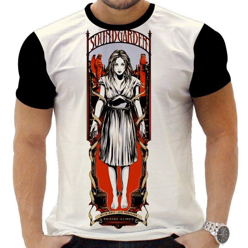 Camiseta Camisa Personalizada Rock Metal Sound Garden 6_x000D_