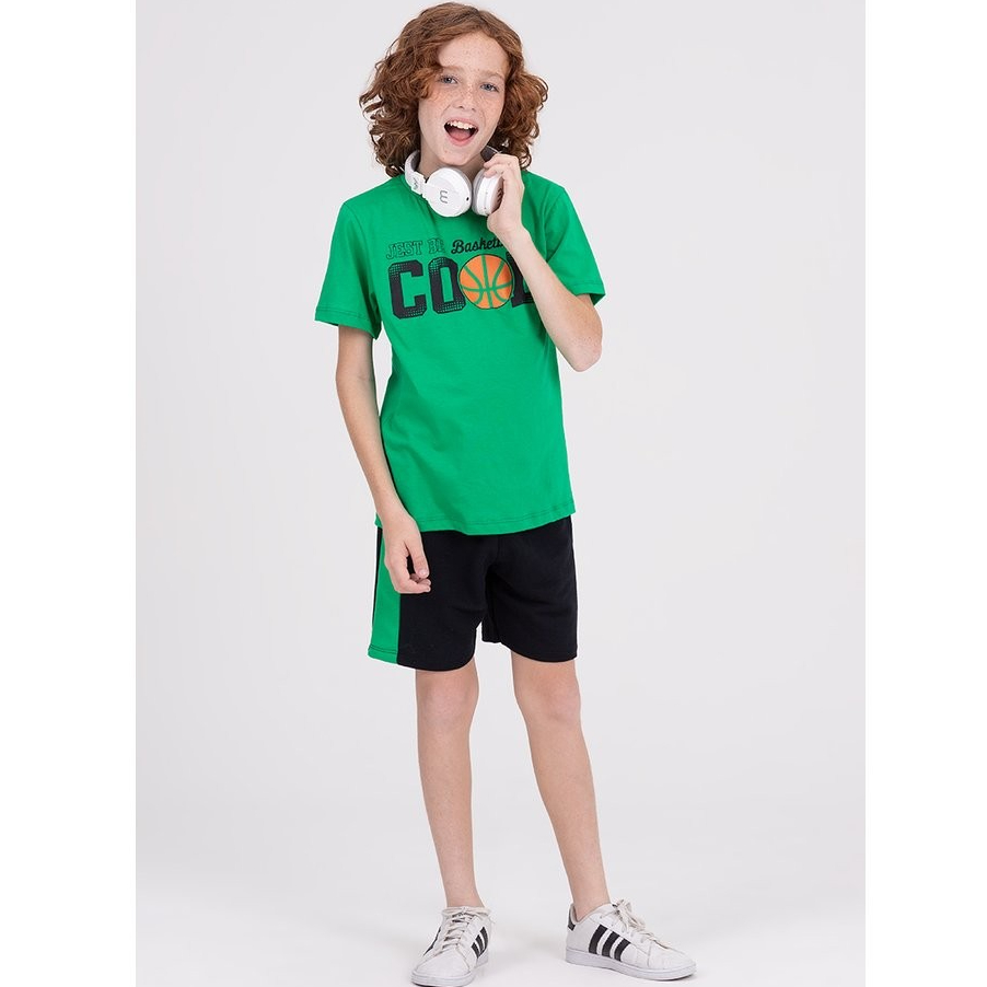 Conjunto Infantil Jest Be Basketball Cool Verde