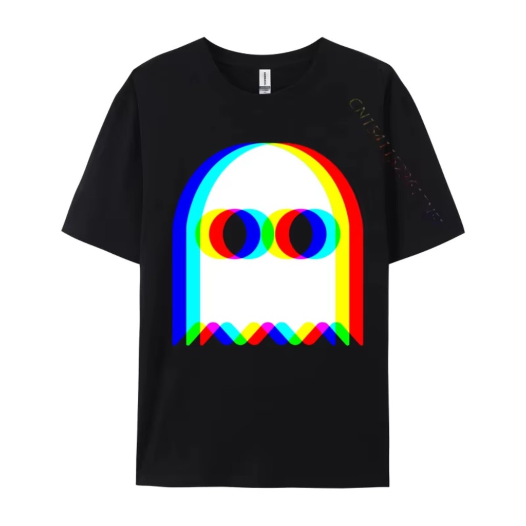 Camiseta Pacman Fantasma Trippy Vaporwave Techno Rave Edm Legal Camisa Algodão Blusa Envio Rápido