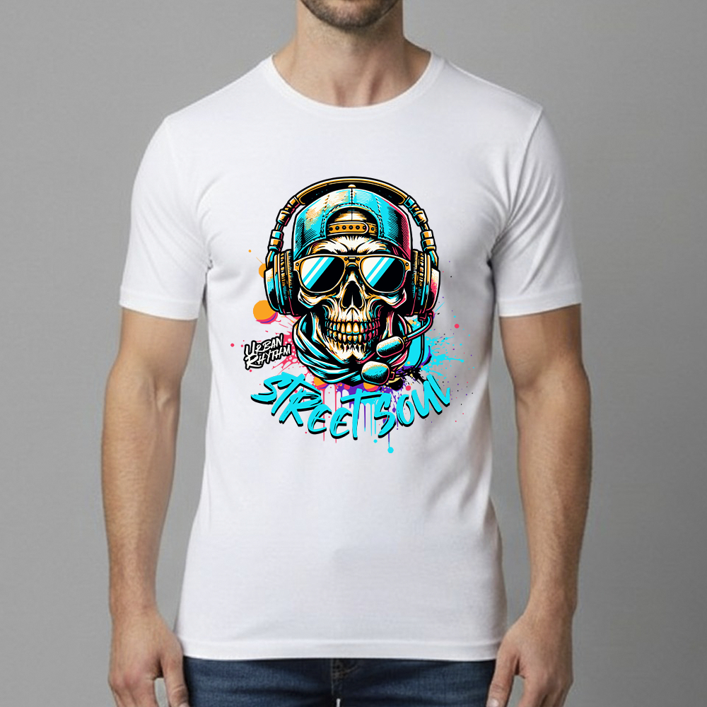 Camiseta Masculina Estampada Esqueleto Legal Helanca Conforto Blusa T-Shirt Academia Tamanho P GG