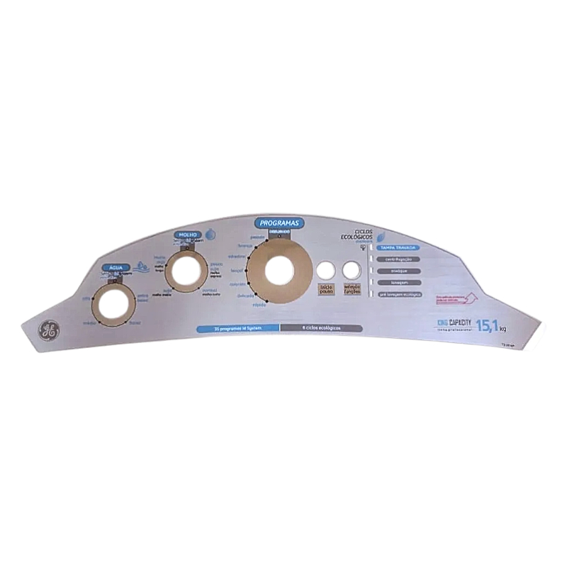 Adesivo Painel Lavadora Ge King Capacity 15,1kg