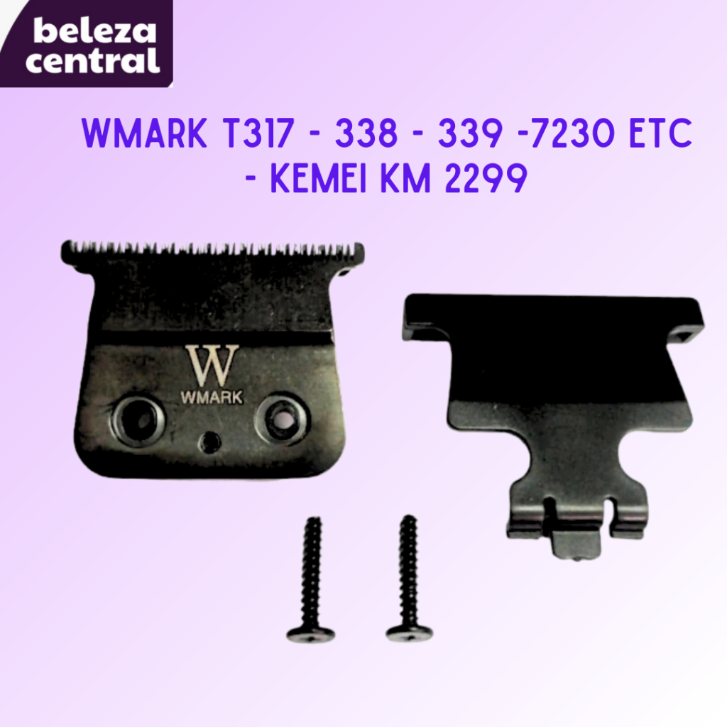 Lâmina de Reposição Wmark Acabamento T317 - 338 - 339 -7230 - Kemei KM 2299 etc - DCL - Replacement Trimmer Blade Set