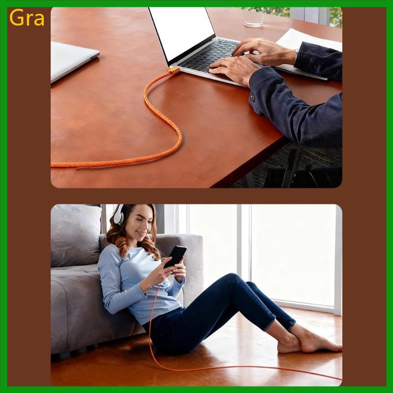 Gra 45W 3A Type C Para Carregamento Design Ângulo Reto Transferência 480 Mbps Telefones, Tab