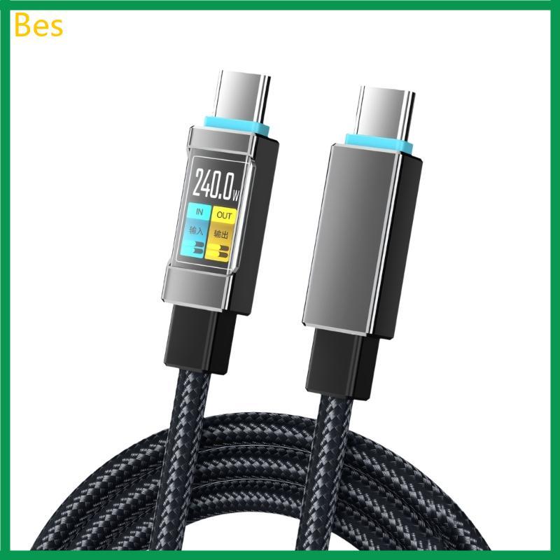 Carregamento E Bes Type C 240W 1 5M USB Têxtil Transferência 480 Mbps Para Cabeceira Escritório