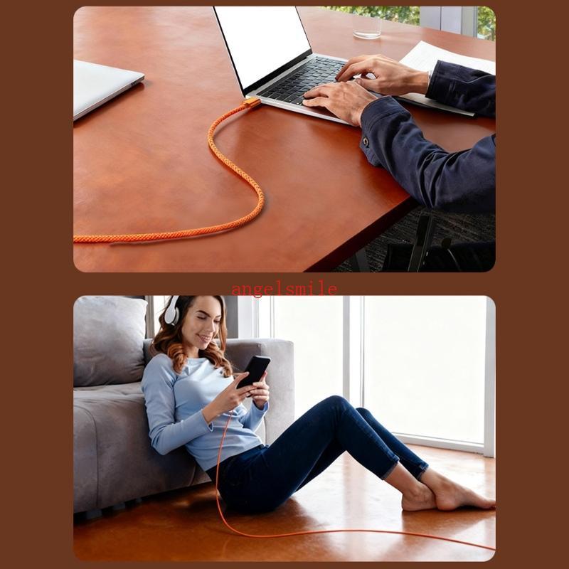 Angled End Type C Para Carregamento 45 W E Transferência 480 Mbps Mesa Portátil Tarefas Uso E