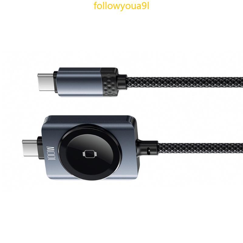 Fol Relógio Carregamento PD100W USB C Fio Alimentação 480Mbps Transferência