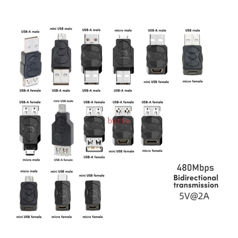 butte USB Para Adaptador Conversor Dois Sentidos Suporte Carregamento Sincronização 480Mbps