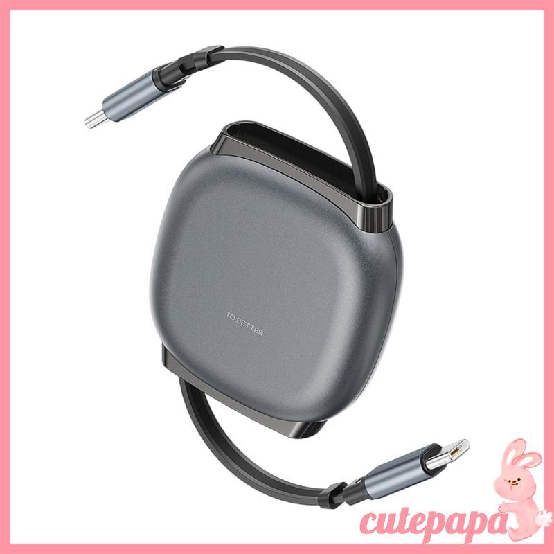 cutepa USB C Para Escalável 480Mbps 100W Carregamento Pull Back Case Viagens Escritório E Uso Diário Rout