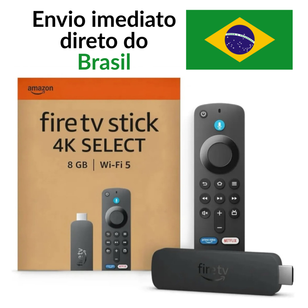 Amazon Fire TV Stick 4K 8/16GB Alexa Controle por Voz Wi-Fi 6E Dolby Atmos HDR10+