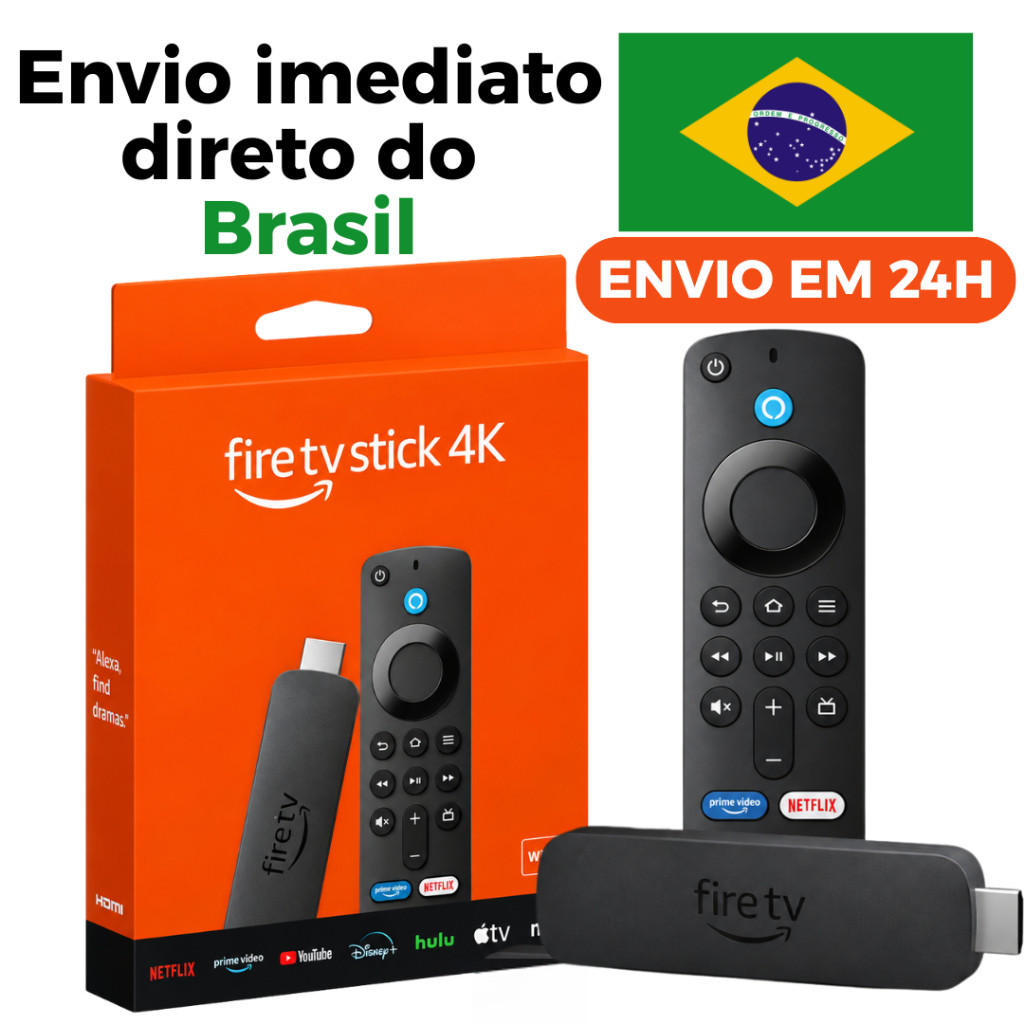 Fire TV Stick Amazon 4K Ultra HD 8GB Wi-Fi 6 Alexa Dolby Vision e Dolby Atmos