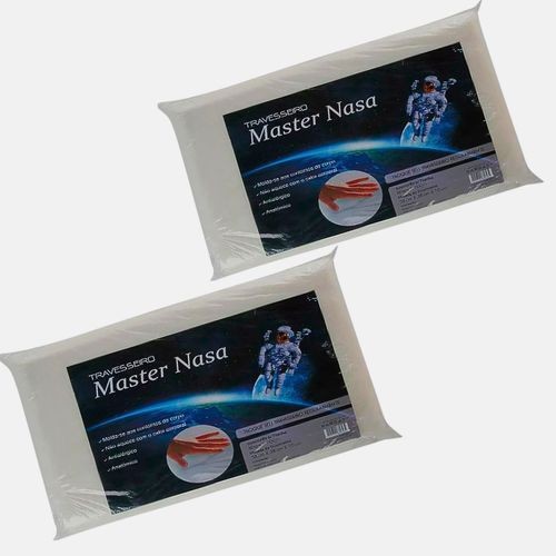 Par de Travesseiros Nasa Viscoelástico Original – Conforto e Proteção Antialérgica