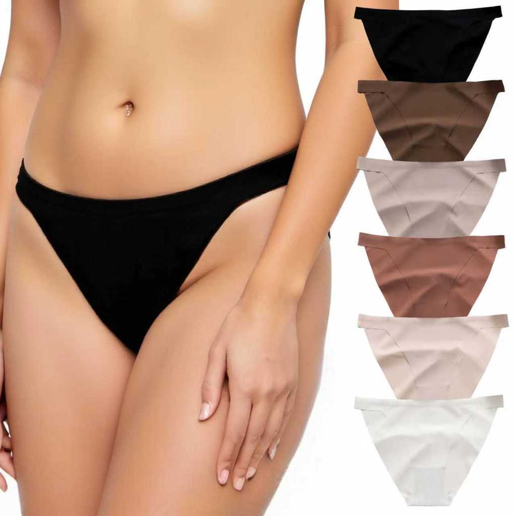 6 Pack Premium Seamless Ice Silk Comfortable Thongs