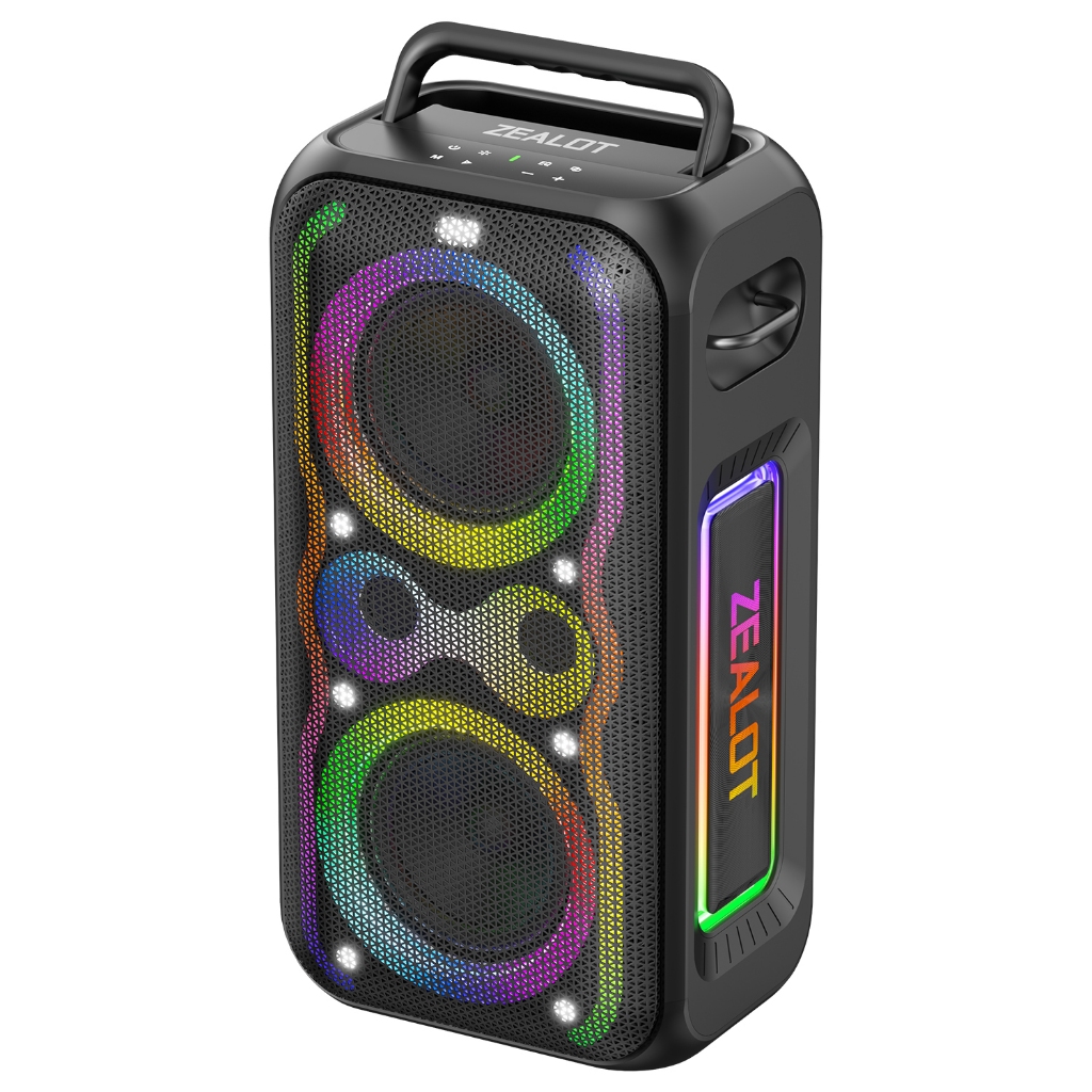 ZEALOT PT21 Caixa de Som Bluetooth 200W Potente Portátil Boombox 48000mAh TWS IPX5 Power Bank Carga Rápida 45W