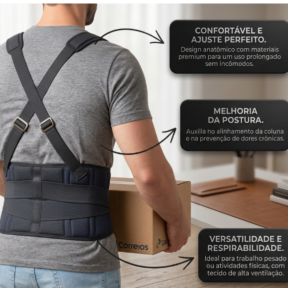 Cinta Lombar Ergonômica Ajustável - Impofit
