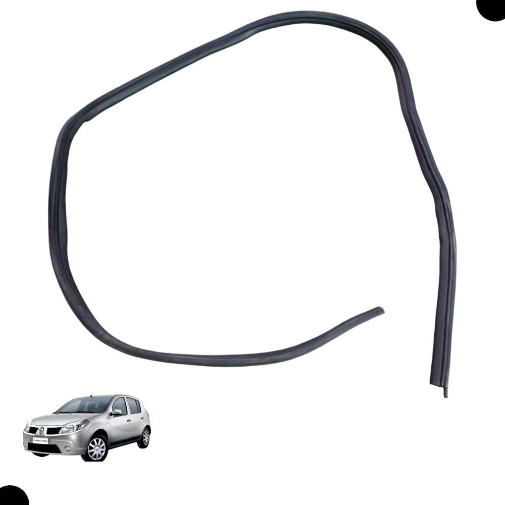 Borracha Porta Dianteira Direita Renault Sandero 2008 2014 Preto