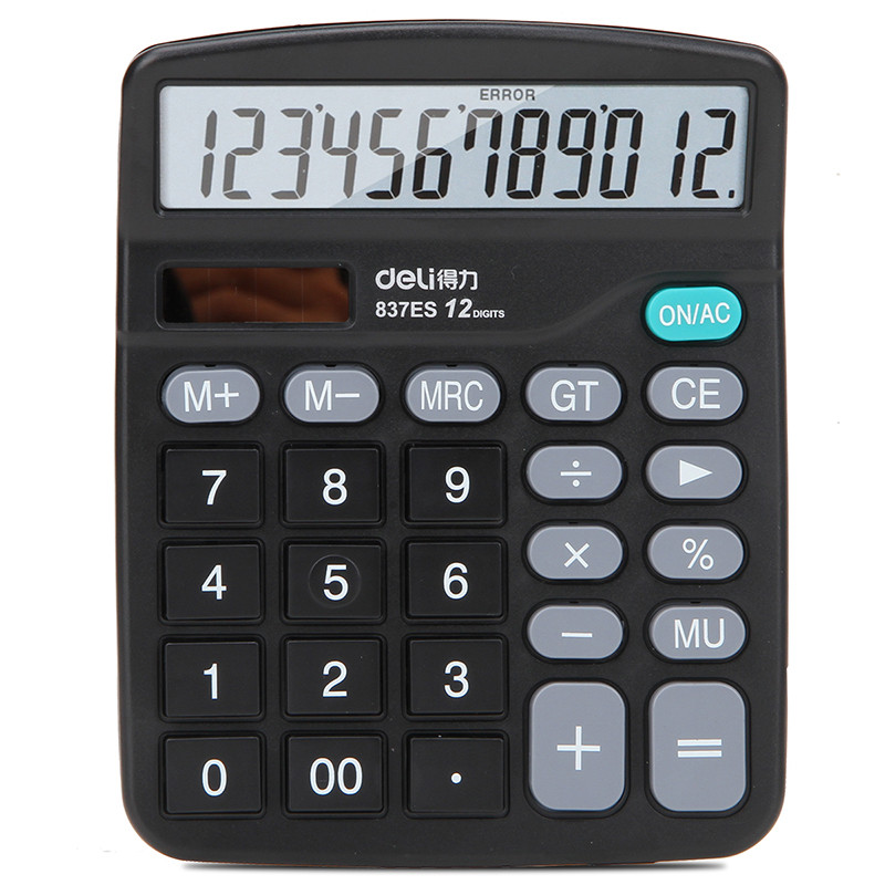 Deli Office Computer Solar Dual Power Contabilidade Escritório Dedicado Calculadora Portátil Estudante Escritório