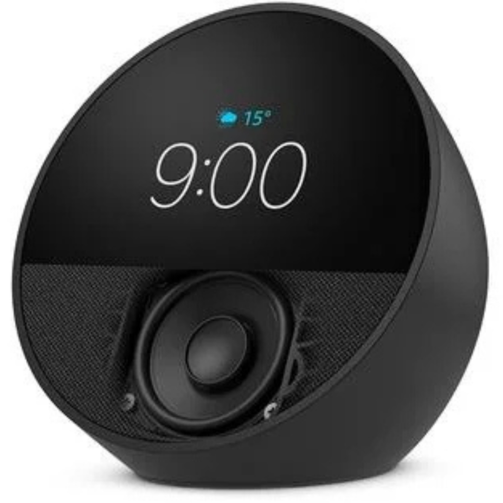 Echo Spot 2024 com Alexa Despertador Inteligente com Tela e Som Potente com Comando de Voz
