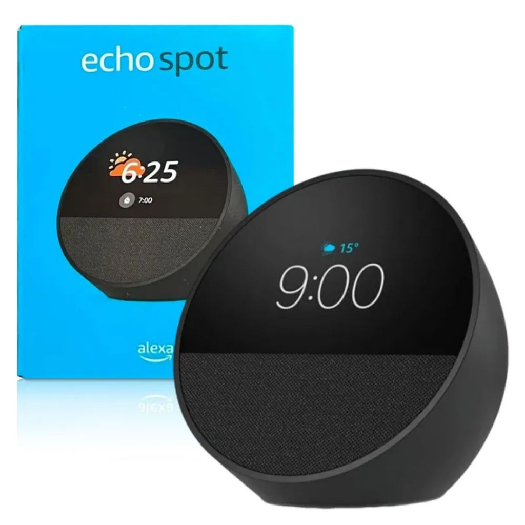 Novo Echo Spot 2025 SmartClock / Autonomia de 3 a 6 horas