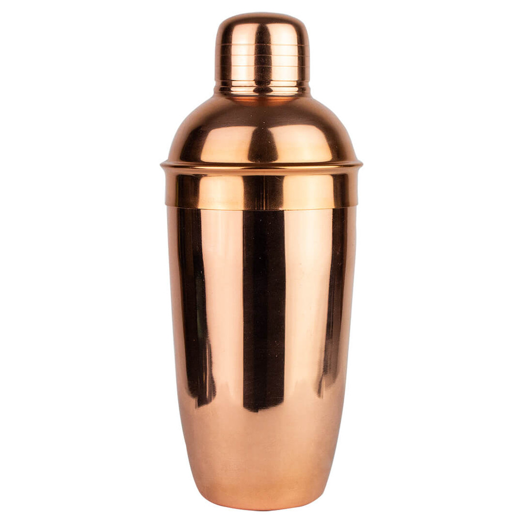 Coqueteleira Cobbler Tradicional Deluxe Banho de Cobre 550 ml