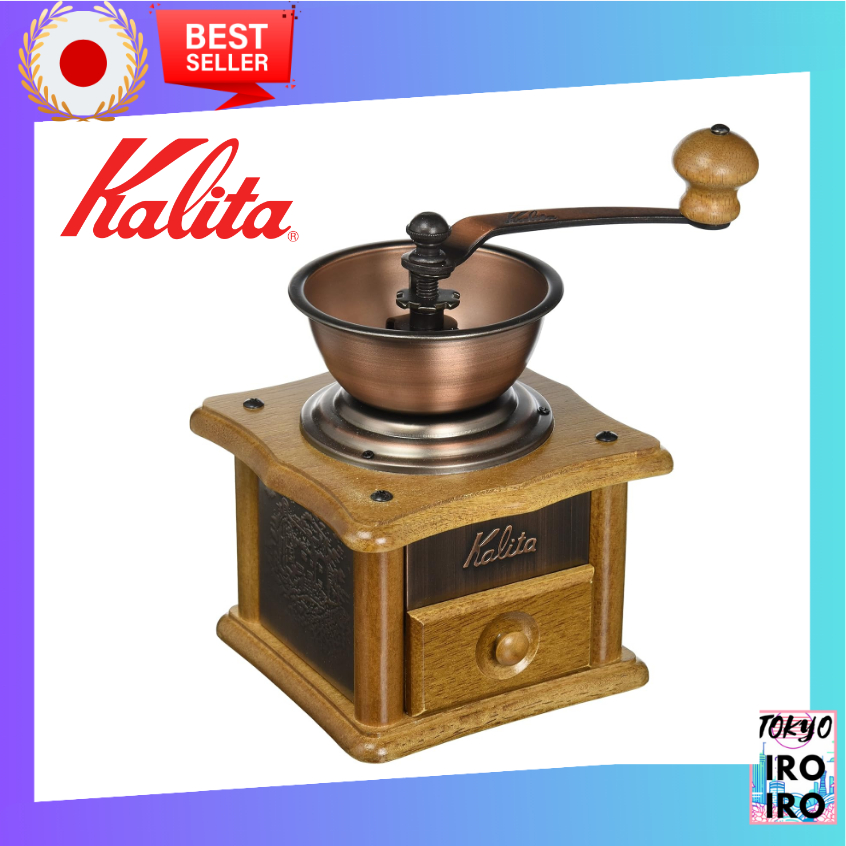 Kalita Coffee Mill, Wooden, Durable Cast Iron Cutter, Copper Plate Mill, Hand Grinding Coffee Mill