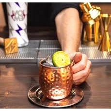 Caneca Moscow Mule Cor Cobre 500ml Martelado Linda Resistente