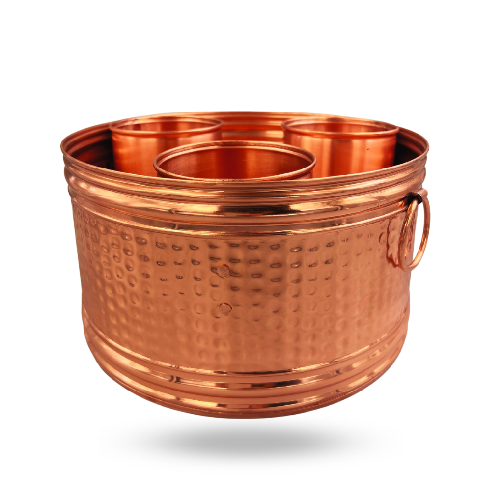 Champanheira De Cobre Para 3 Garrafas Sofisticada