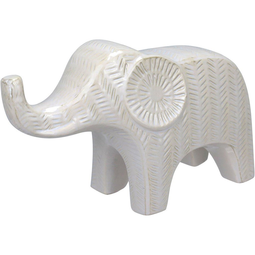 Adorno Cerâmica 17x30x10cm Branco Home&Co Decorativo Casa Decoracao Utilidade Presente