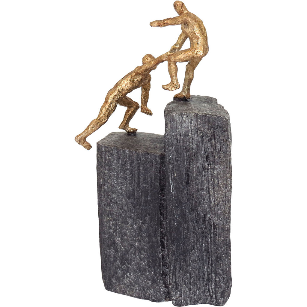 Escultura Resina 31x16x8cm Dourado Home&Co Decorativo Casa Decoracao Utilidade Presente
