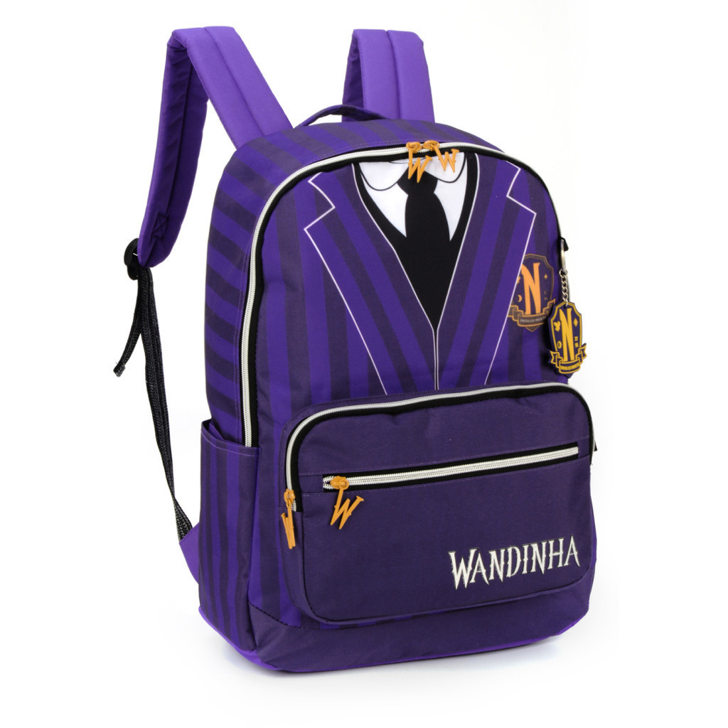 Mochila Infantil Escolar Serie Wandinha Costas Escola UP4YOU