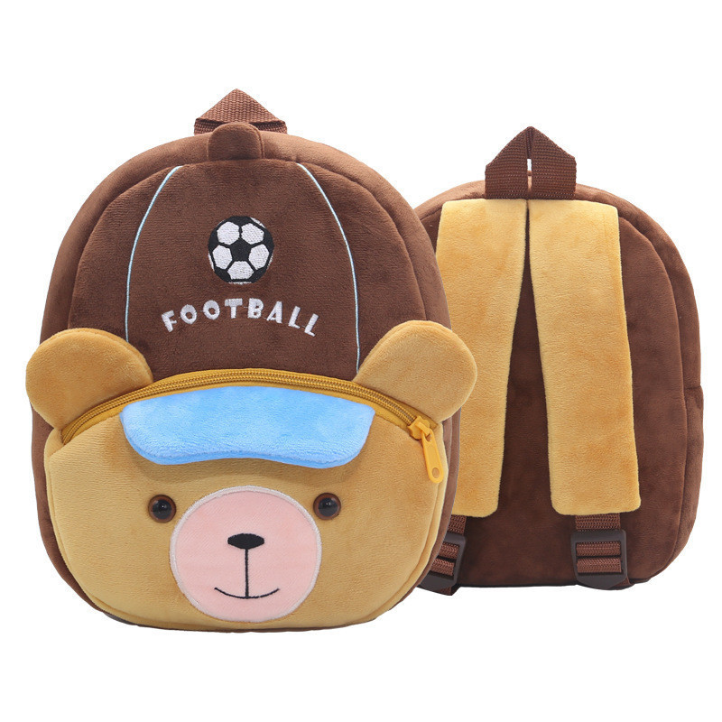 Série Zoológico Bonito Sacos De Escola Das Crianças Mochilas De Redução De Carga Pelúcia Jardim De Infância Educação Pre